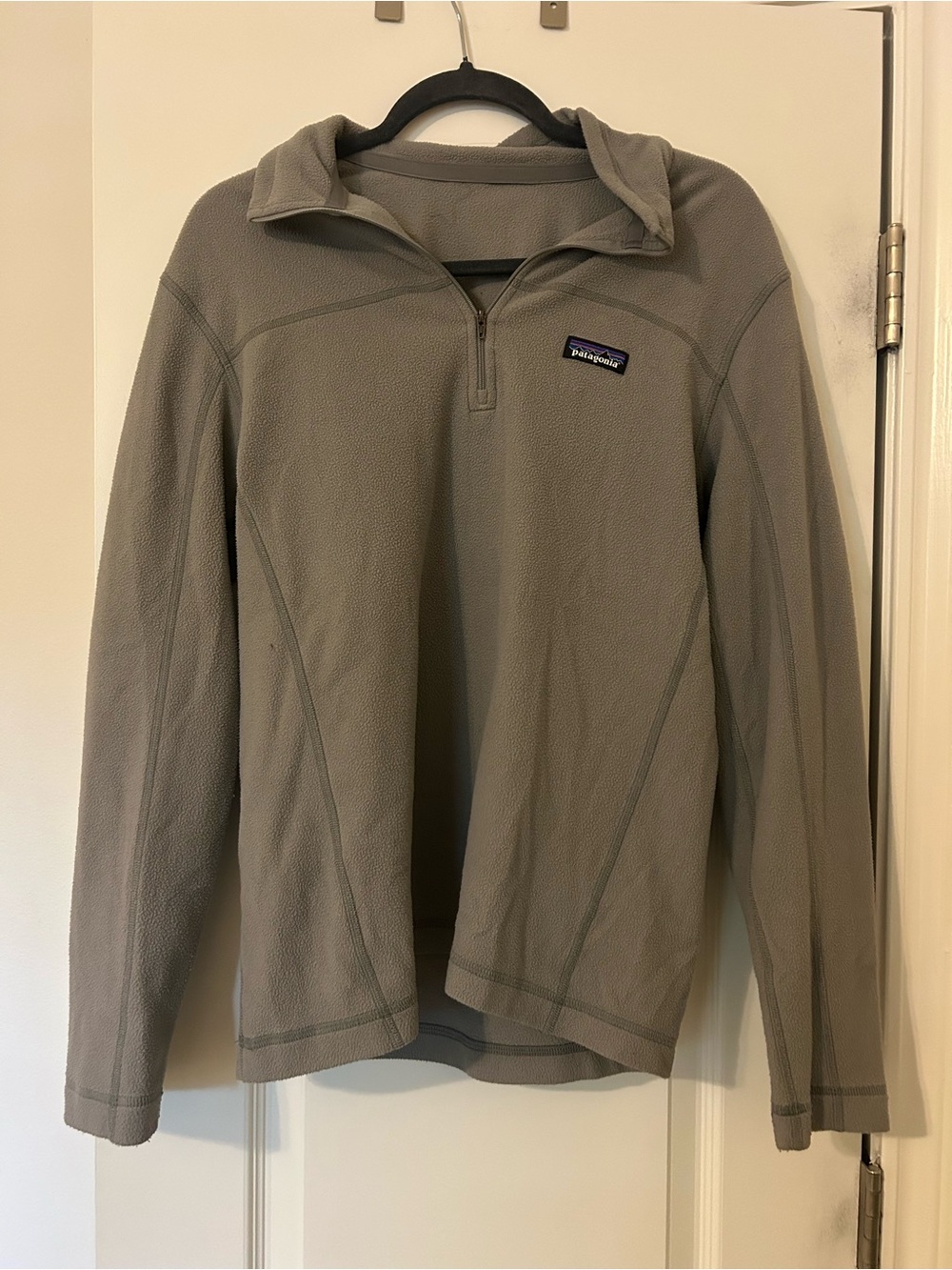 Patagonia Grey Quarter-Zip Fleece Pullover